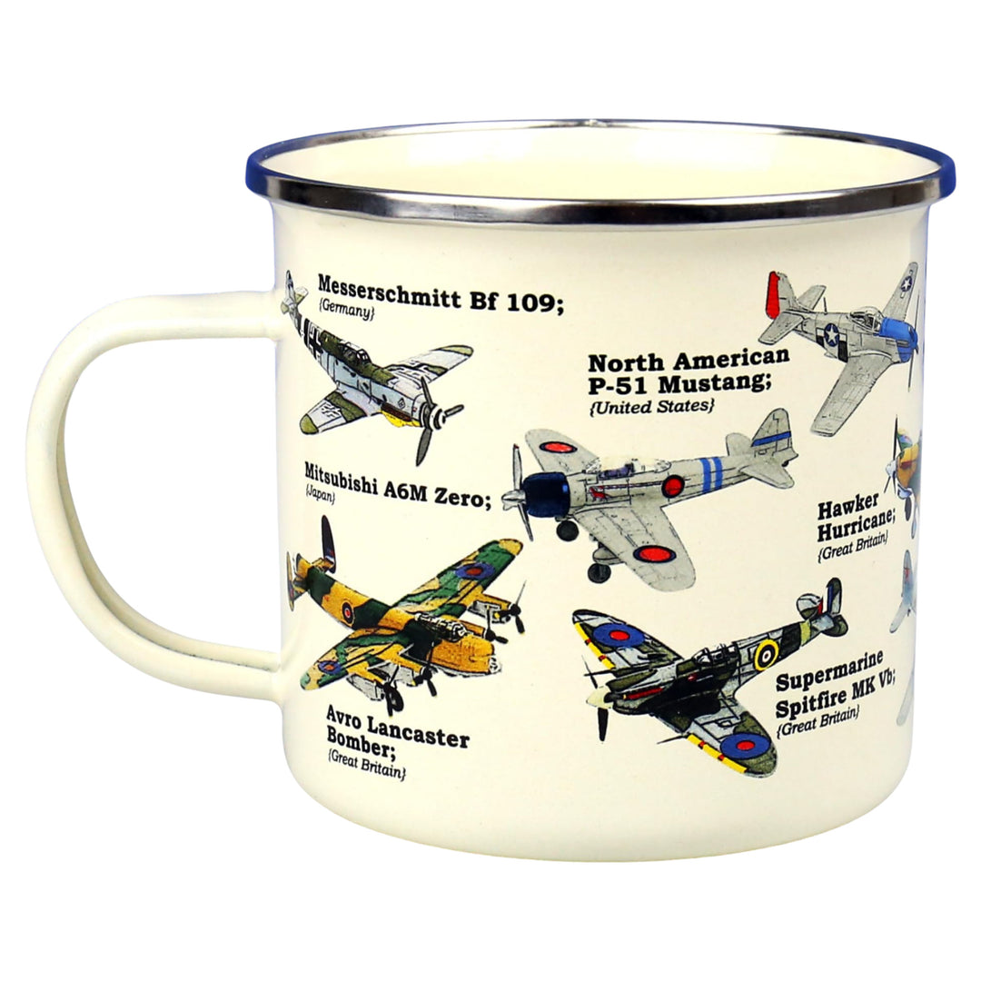 Plane Enamel Mug