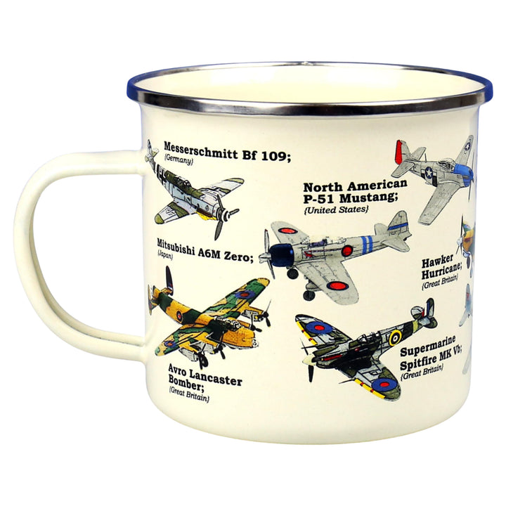 Plane Enamel Mug