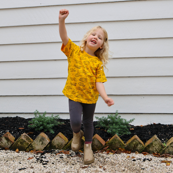 Little Yellow Bird Tshirt - Kids Gold