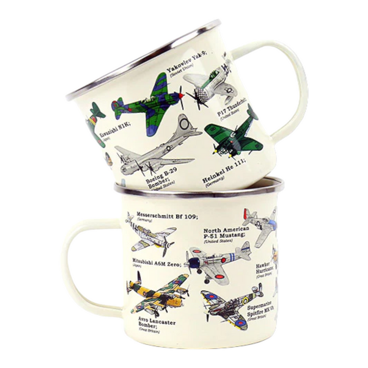Plane Enamel Mug