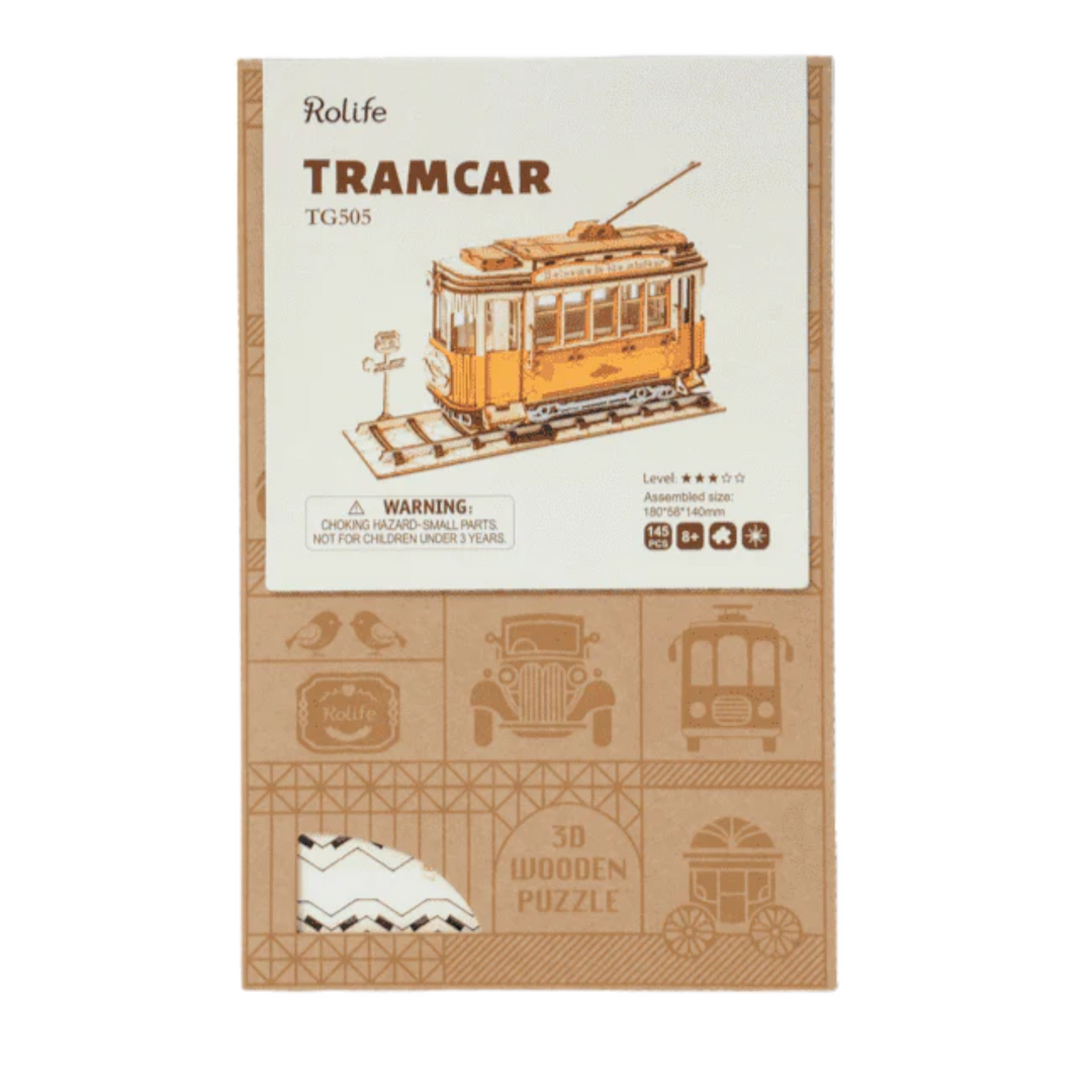 3D Wooden Tram Model