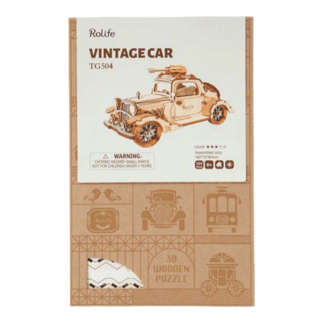 3D Vintage Car Wooden Puzzle