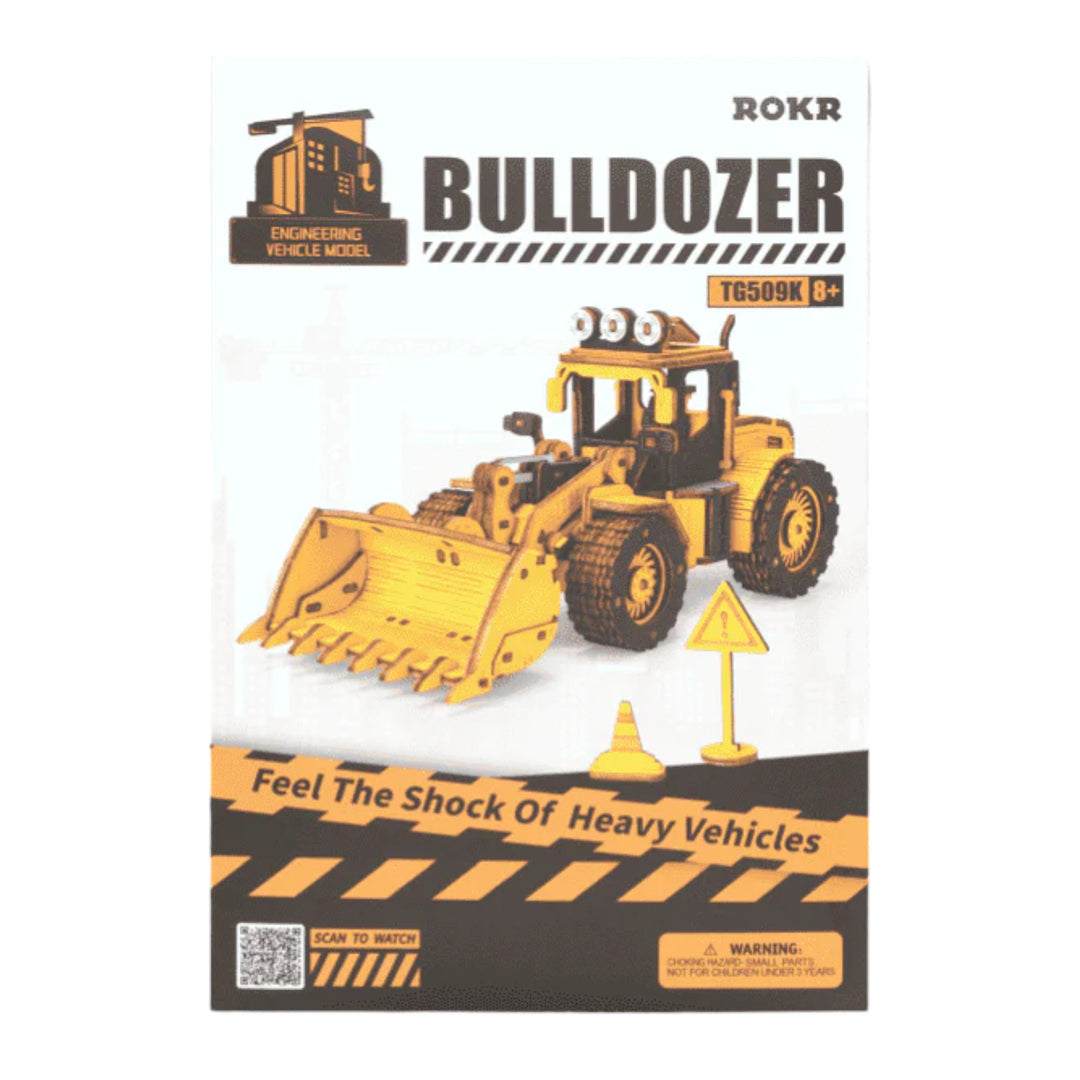 3D Wooden Bulldozer Model