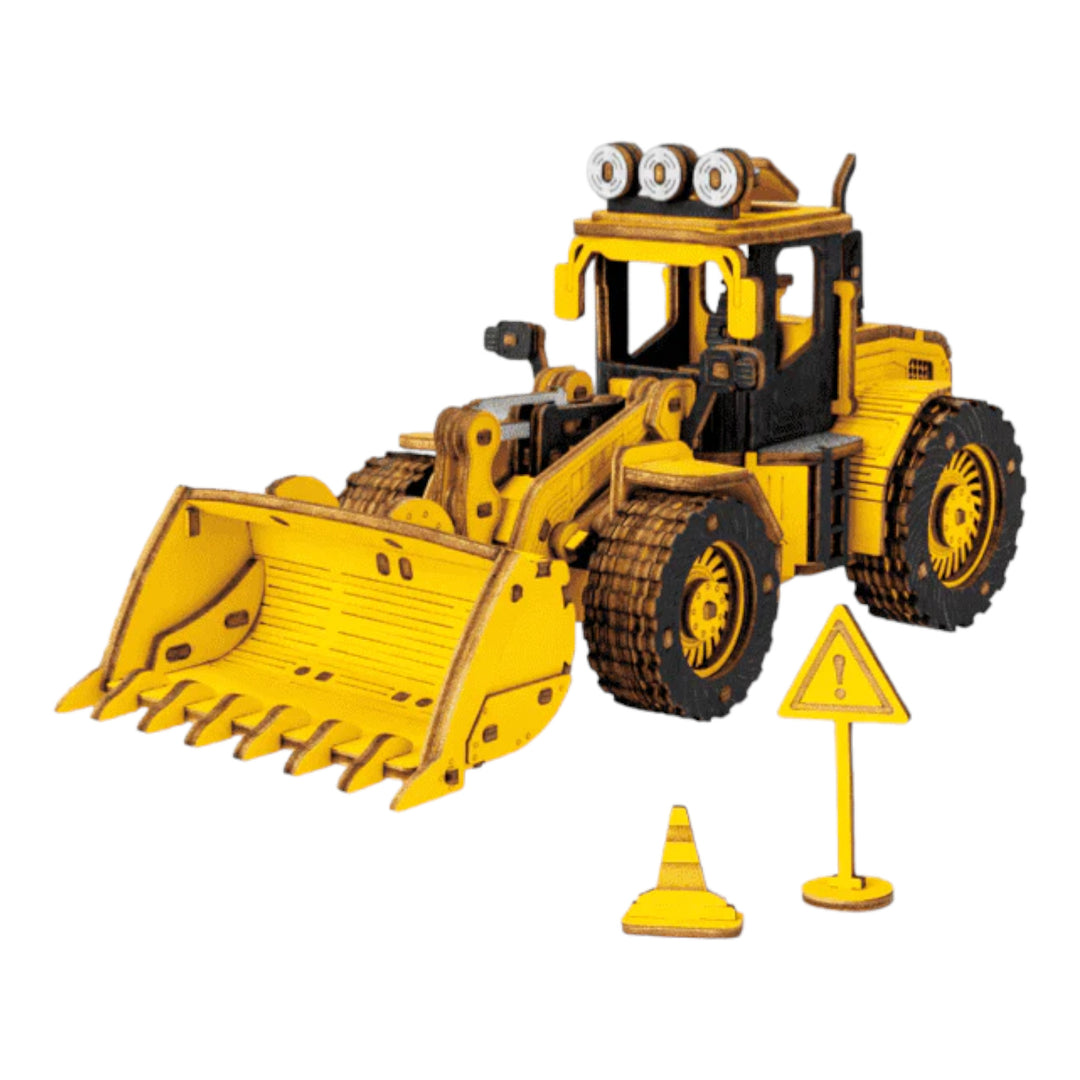 3D Wooden Bulldozer Model