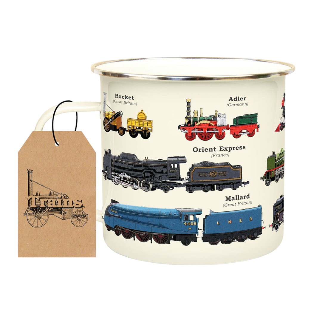 Train Enamel Mug