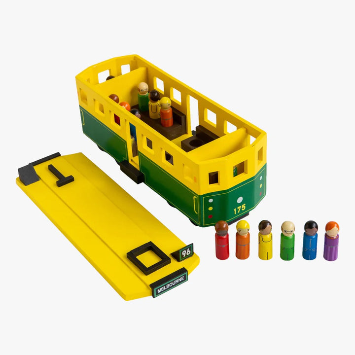 Iconic Wooden Toy Tram
