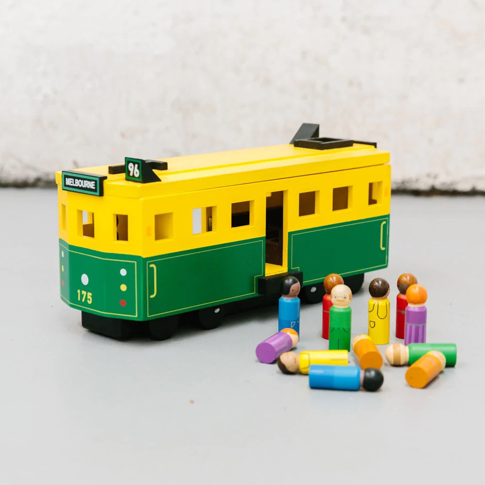 Iconic Wooden Toy Tram