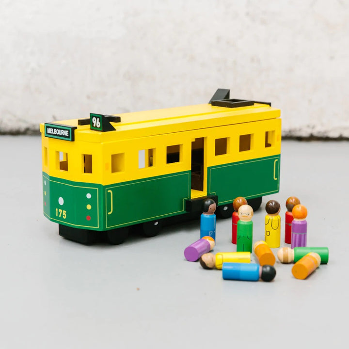 Iconic Wooden Toy Tram