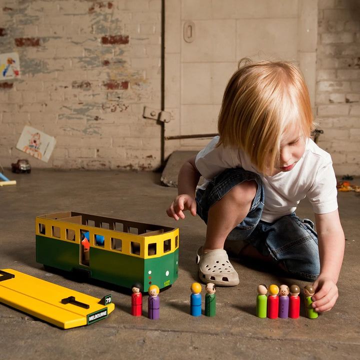 Iconic Wooden Toy Tram