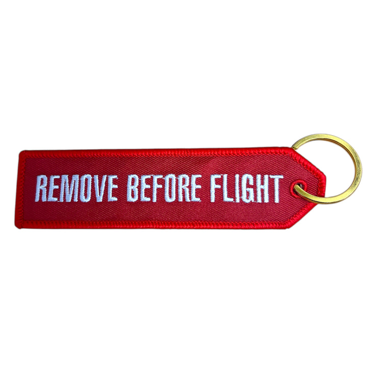 MOTAT Remove Before Flight Embroided Keyring
