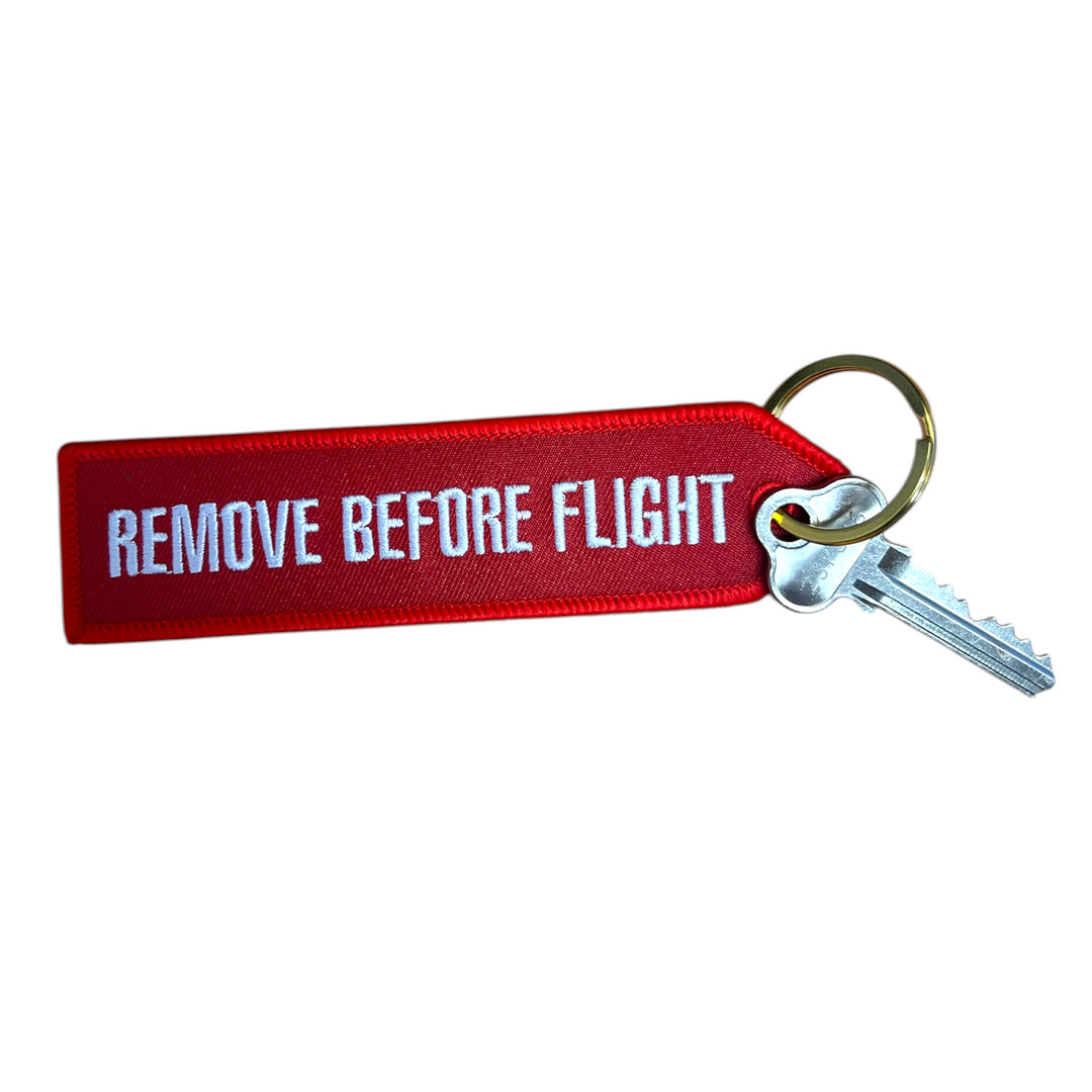 MOTAT Remove Before Flight Embroided Keyring