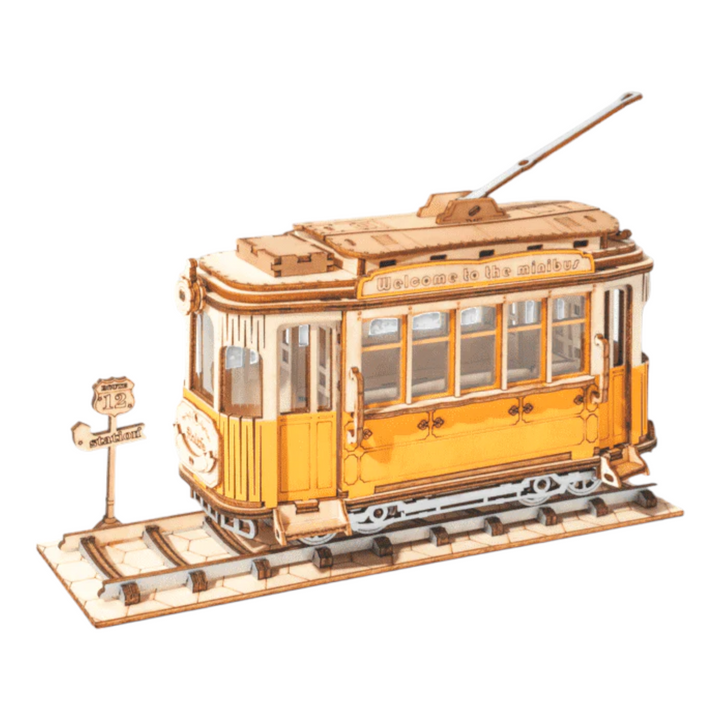 3D Wooden Tram Model