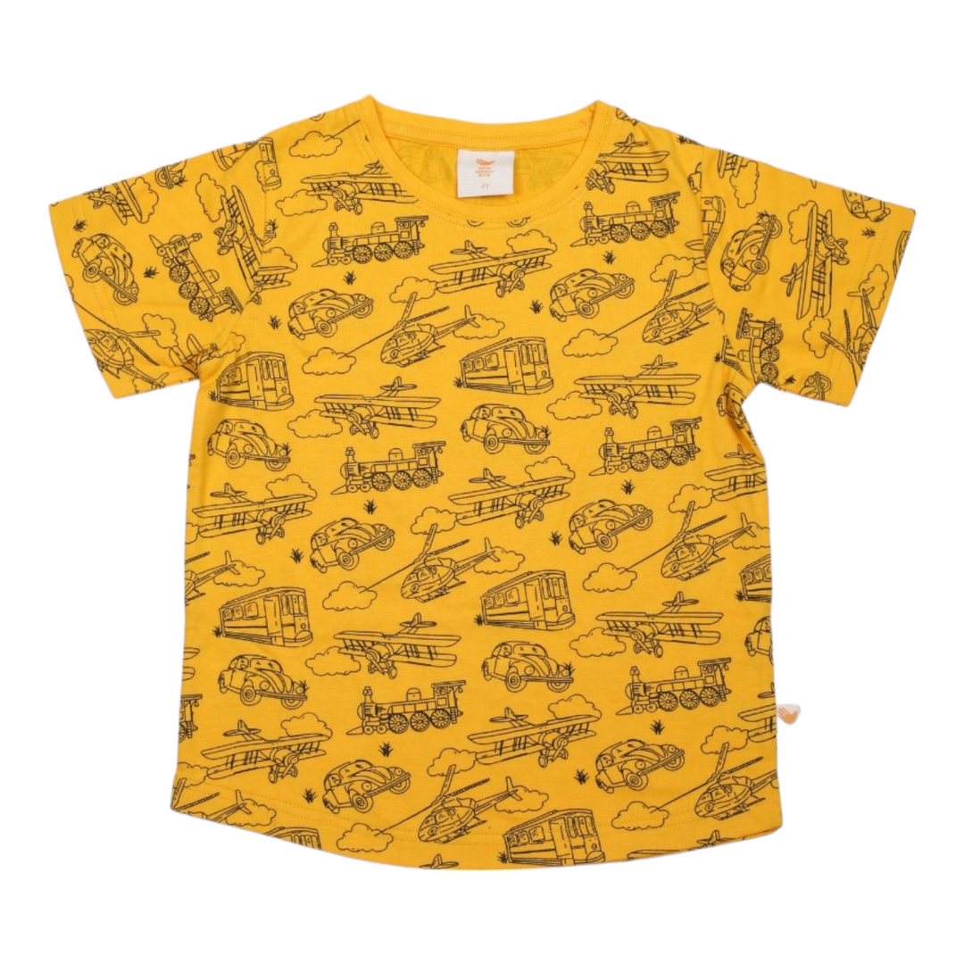Little Yellow Bird Tshirt - Kids Gold