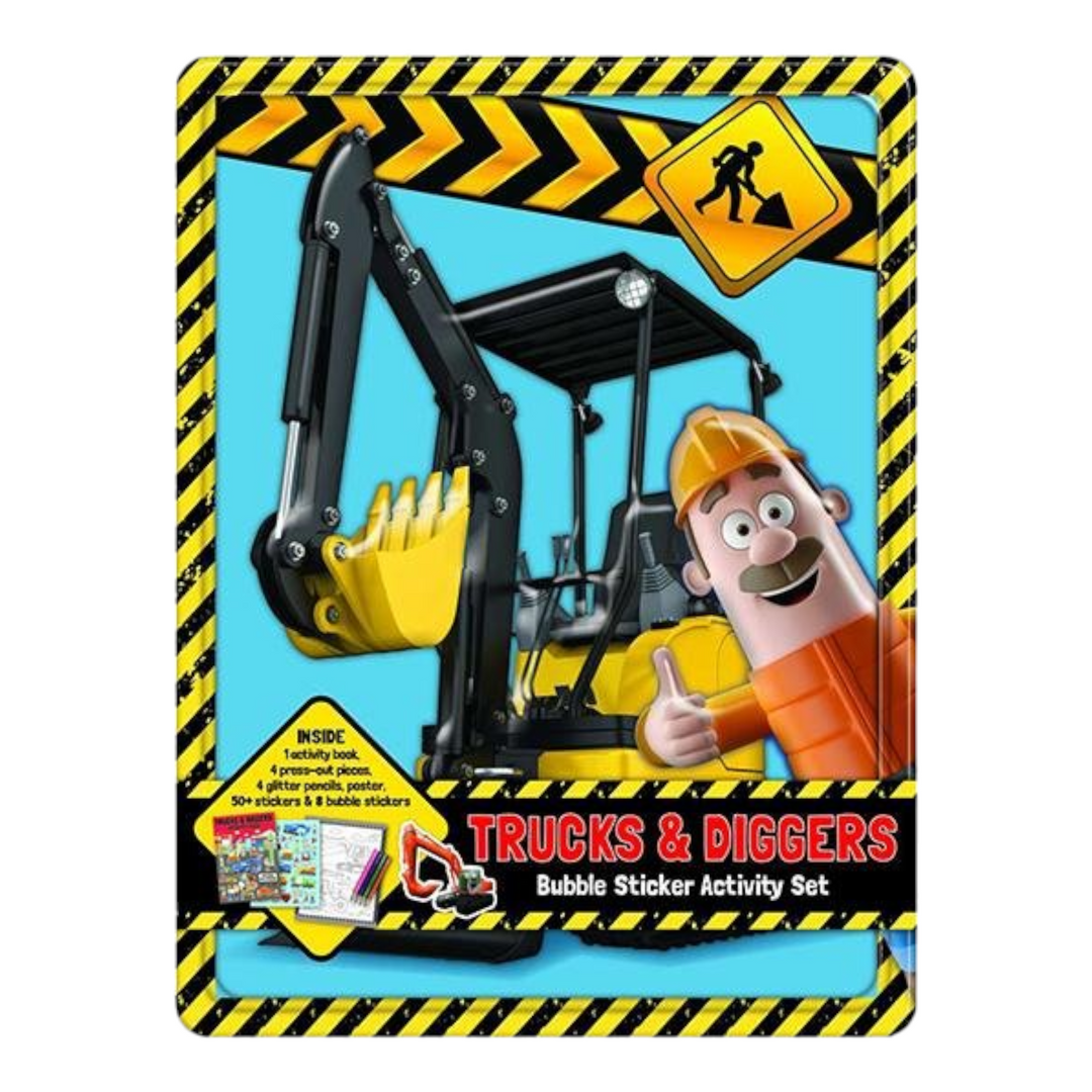 Trucks and Diggers Activity Tin