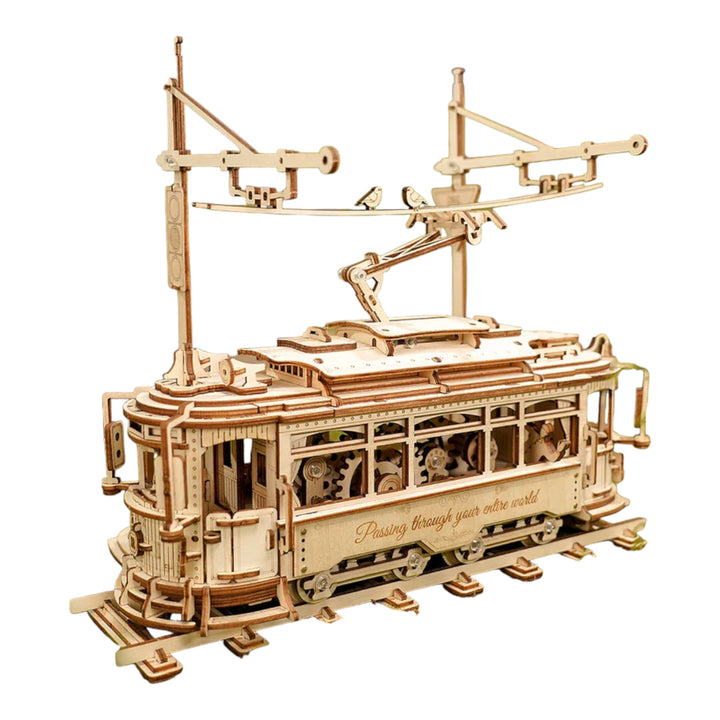 3D Wooden Classic City Tram Model