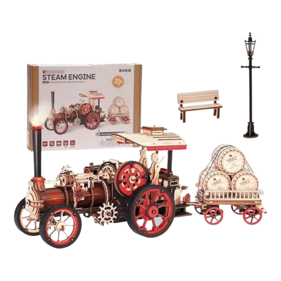 3D Wooden Steam Engine