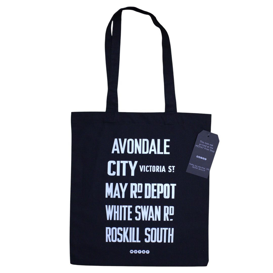 All Aboard Destination Blinds Tote Bags