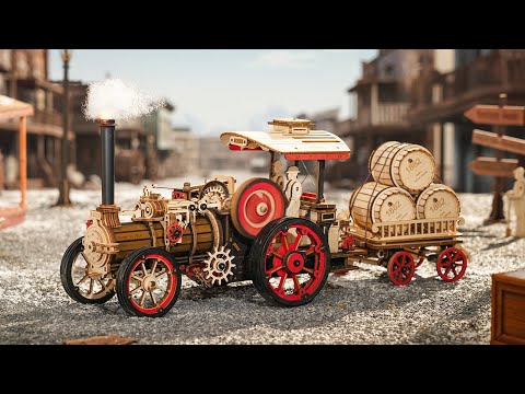 3D Wooden Steam Engine