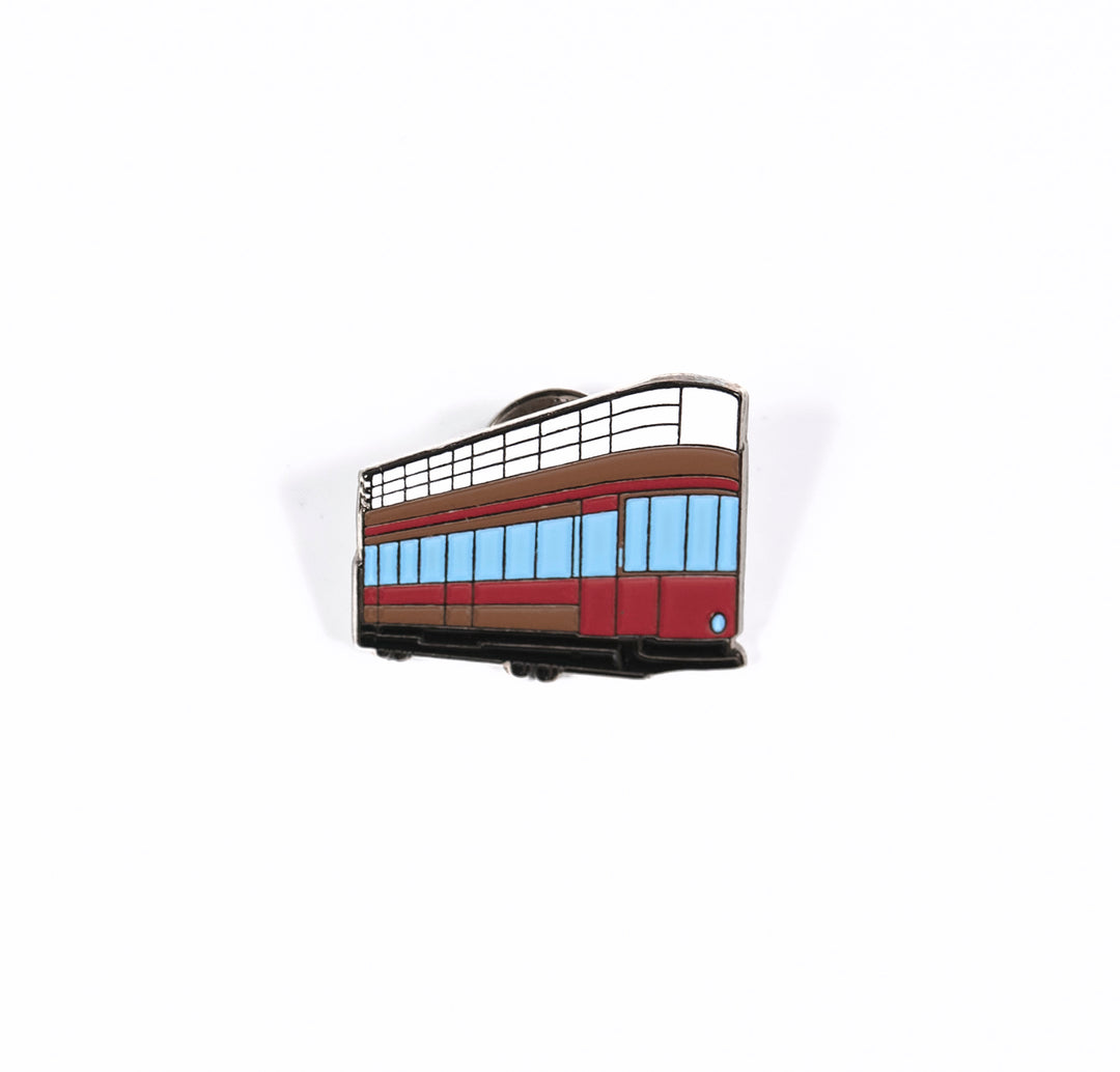 Double Decker Tram Enamel Pin