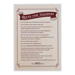 Rules for Teachers A4 Print